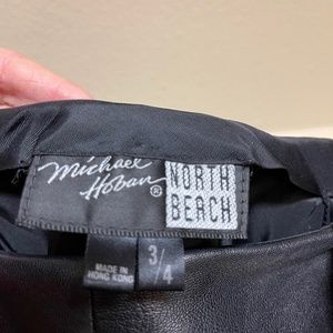 North Beach Michael Hoban black leather pants